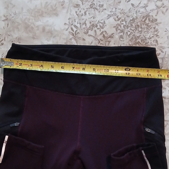 Active Life Black & Purple Leggings Size Large - Picture 3 of 7